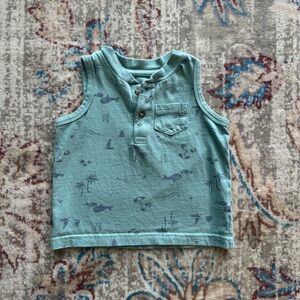 Carter's Sea Green Tank Top with Nautical Print